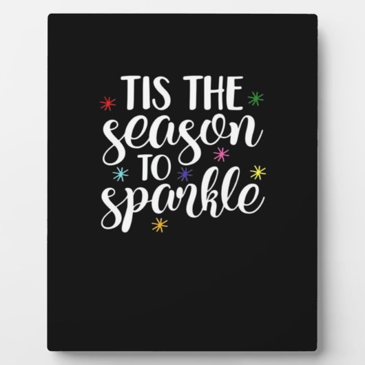 Tis Season To Sparkle Aesthetic Classic Fotoplatte (Vorderseite)