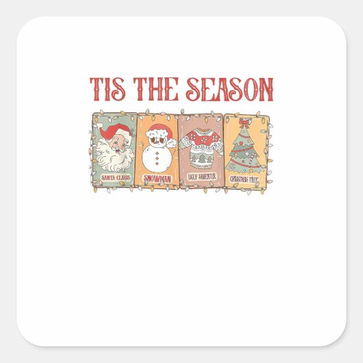 Tis Seasoning Crawfish Boil Seafood Party Lobster Quadratischer Aufkleber (Vorderseite)