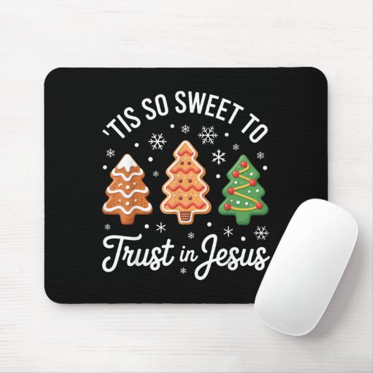 Tis So Sweet To Trust In Jesus - Festive Christian Mousepad (Mit Mouse)