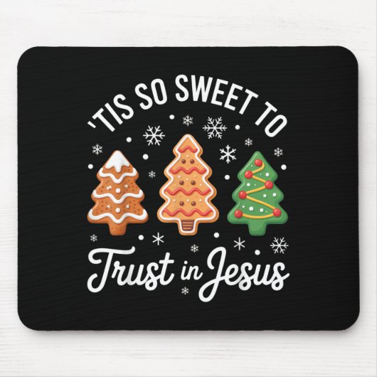 Tis So Sweet To Trust In Jesus - Festive Christian Mousepad (Vorne)