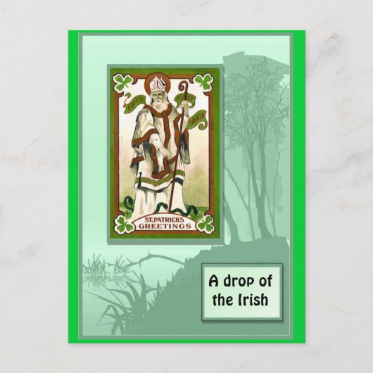 Tis St Patrick selbst Postkarte (Vorderseite)