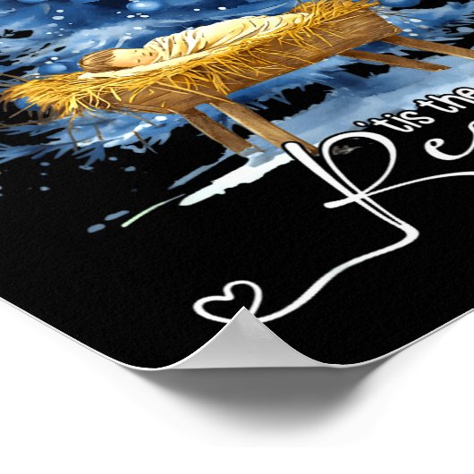 Tis The Reason Jesu Christian Christmas Tree Nativ Poster (Ecke)