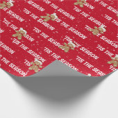 'TIS THE SAASON with Gingerbread Man Geschenkpapier (Ecke)