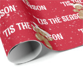 'TIS THE SAASON with Gingerbread Man Geschenkpapier (Rolleneckpunkt)