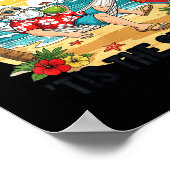 Tis The Sea-sun Christmas In July Hawaii Santa Bea Poster (Ecke)