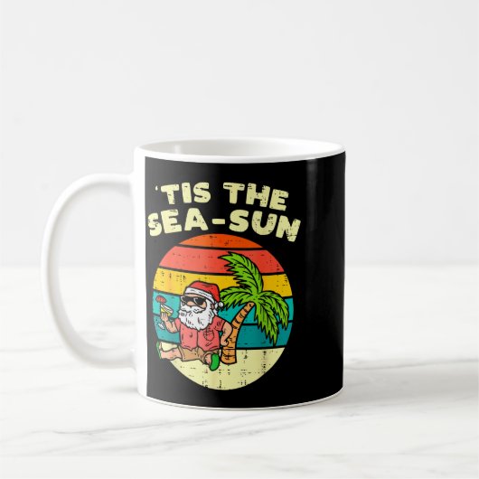 Tis The Sea Sun Santa Beach Summer Christmas In Ju Kaffeetasse (Links)
