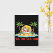 Tis The Sea-sun Santa Beach Vibes Christmas In Jul Karte (Gelbe Blume)