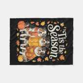 Tis The Season Australian Shepherd Fall Autumn Pum Fleecedecke (Vorderseite (Horizontal))