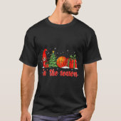 Tis The Season Basketball Coffee Xmas Tree Gnome C T-Shirt (Vorderseite)