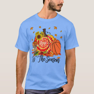 Tis The Season Basketball Orange Tie Dye Kürbis T-Shirt