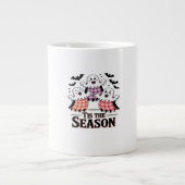 Tis The Season Checkered Halloween Jumbo-Tasse (Vorderseite)