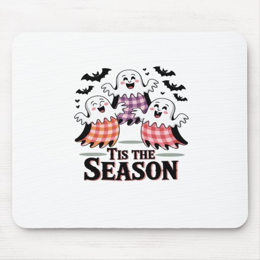 Tis The Season Checkered Halloween Mousepad (Vorne)