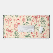 Tis the Season - Christmas Doodle Schreibtischunterlage (Tastatur & Maus)