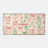Tis the Season - Christmas Doodle Schreibtischunterlage (Vorderseite)