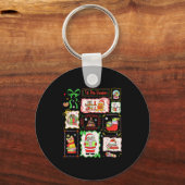 Tis The Season Christmas Gingerbread Santa Book Te Schlüsselanhänger (Vorderseite)