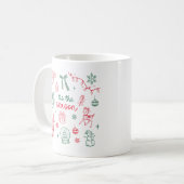 “Tis the Season” Christmas Holiday Icons Kaffeetasse (Vorderseite Links)
