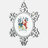 Tis The Season Christmas Quote Schneeflocken Zinn-Ornament (Rechts)