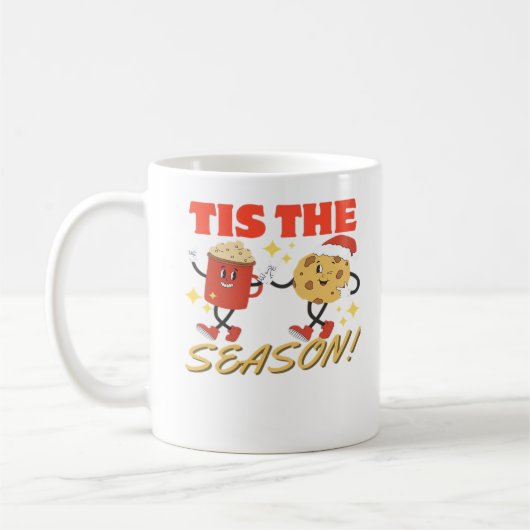 Tis The Season Christmas Retro Characters Kaffeetasse (Links)