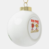 Tis The Season Christmas Retro Characters Keramik Kugel-Ornament (Links)
