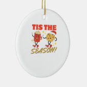Tis The Season Christmas Retro Characters Keramik Ornament (Rechts)