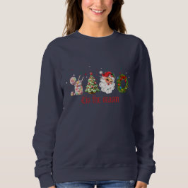 Tis The Season Christmas | Retro Santa & Treat  Sweatshirt