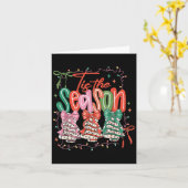 Tis The Season Christmas Tree Cake Cute Preppy Xma Karte (Gelbe Blume)