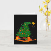 Tis The Season Christmas Tree Cute Black Cat Match Karte (Gelbe Blume)