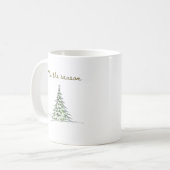 Tis The Season Christmas Tree Debbie Groovy Santa Kaffeetasse (Vorderseite Links)