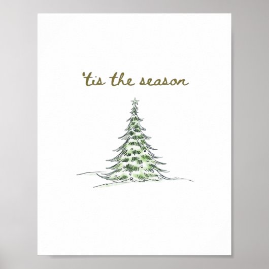 Tis The Season Christmas Tree Debbie Groovy Santa Poster (Vorne)