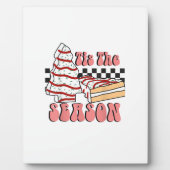 Tis The Season Christmas Tree Groovy Retro Debbie Fotoplatte (Vorderseite)