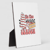 Tis The Season Christmas Tree Groovy Retro Debbie  Fotoplatte (Seite)