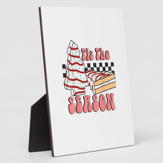 Tis The Season Christmas Tree Groovy Retro Debbie Fotoplatte (Seite)