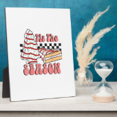 Tis The Season Christmas Tree Groovy Retro Debbie  Fotoplatte (Seite)