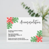 Tis The Season Christmas Wedding Accommodation Begleitkarte (Stehend Vorderseite)