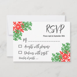 Tis The Season Christmas Wedding RSVP Karte