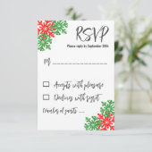 Tis The Season Christmas Wedding RSVP Karte (Stehend Vorderseite)