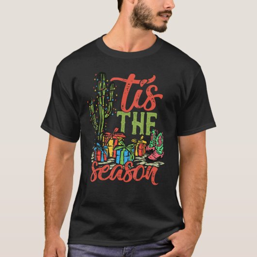 Tis' The Season Christmas Western Country T-Shirt (Vorderseite)