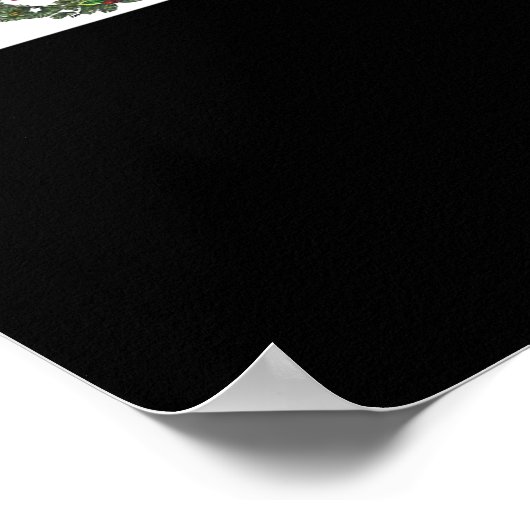 Tis The Season Christmas Wreath Poster (Ecke)