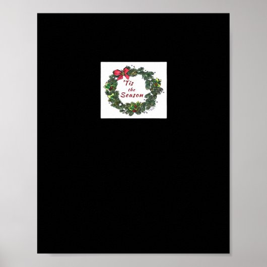 Tis The Season Christmas Wreath Poster (Vorne)