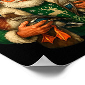 Tis The Season Cool Santa Duck Christmas Design  Poster (Ecke)