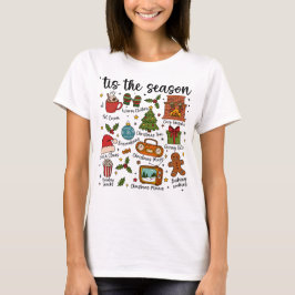 Tis the Season Cozy Christmas Icons Holiday Shirt