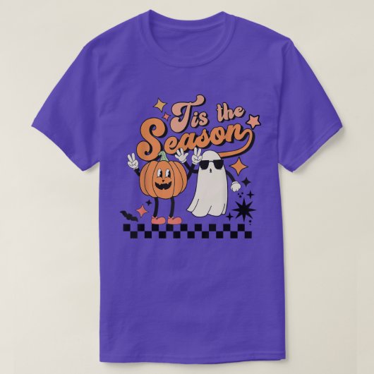 Tis The Season Cute Ghost Spooky Pumkin Horror Hal T-Shirt (Design vorne)
