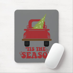 Tis The Season Cute Retro Kiefer Weihnachtsbaum Fa Mousepad