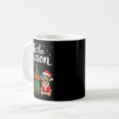 Tis The Season Dachshund Christmas Santa Weiner Do Kaffeetasse (Vorderseite Links)