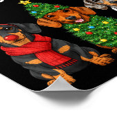 Tis The Season Dachshund Christmas Santa Weiner Do Poster (Ecke)