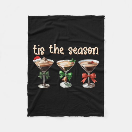 Tis The Season Espresso Martini Tail Gles Xmas Par Fleecedecke (Vorderseite)