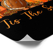 Tis The Season Fall Autumn Football Pumpkin Coffee Poster
