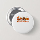 Tis The Season Fall Gnome Football Design Button (Vorne & Hinten)