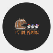 Tis The Season Football Pumpkin Ghost Boo Hallowee Runder Aufkleber (Vorderseite)