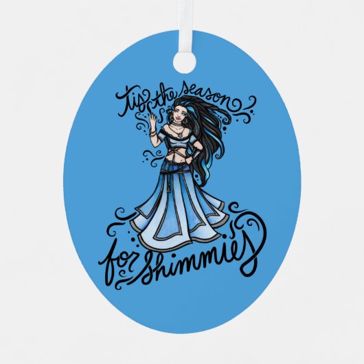'tis the season for shimmies card ornament aus metall (Vorderseite)